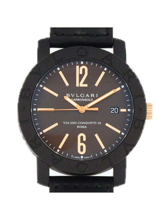Bvlgari Ca Bon Gold Carbon Automatic Volume Watch main image 7